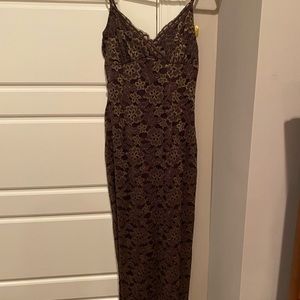 Maxi lace dress brown